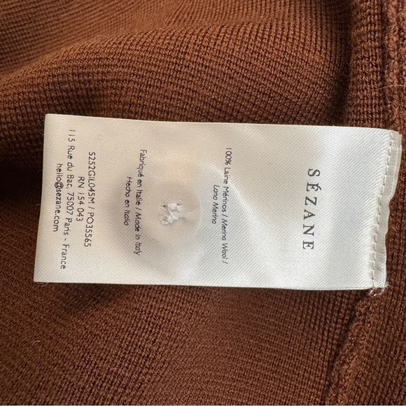 NWT Sézane Jude Cardigan in Chestnut Brown - Picture 5 of 7
